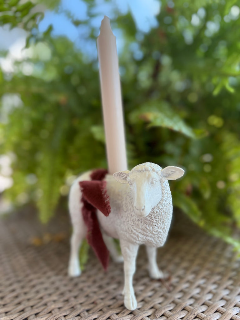 COUNTRY CHARM SHEEP TAPER HOLDER