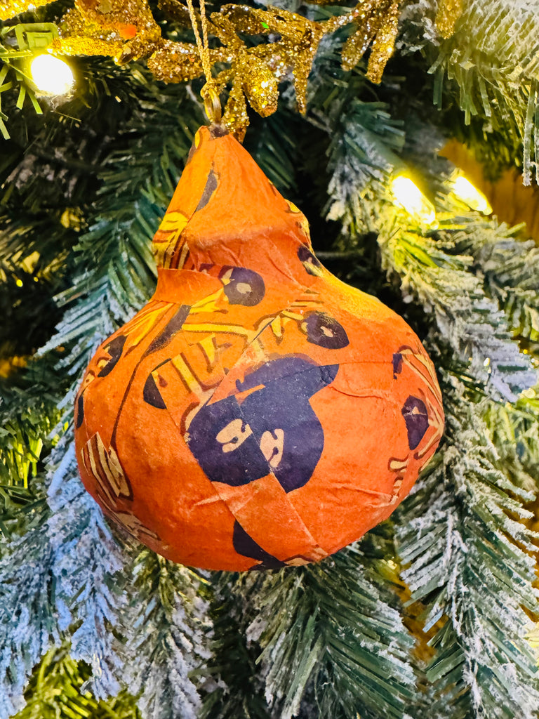 HOLIDAY PAPER MACHE ORNAMENT