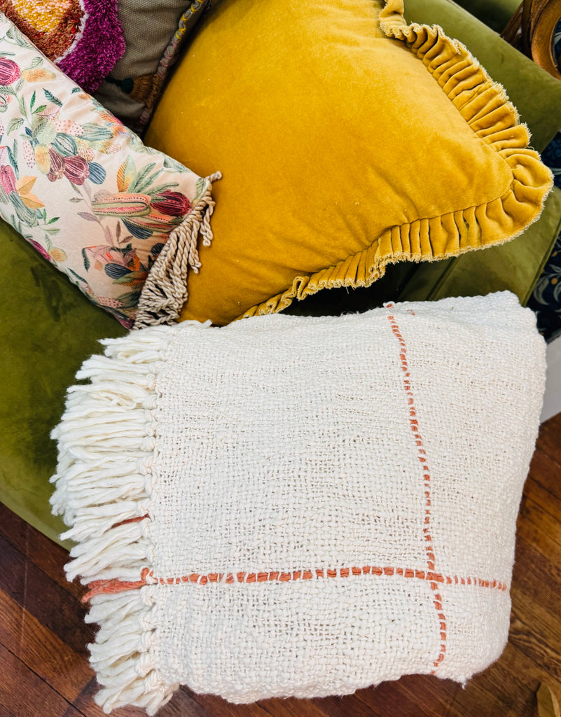 GRID COTTON THROW