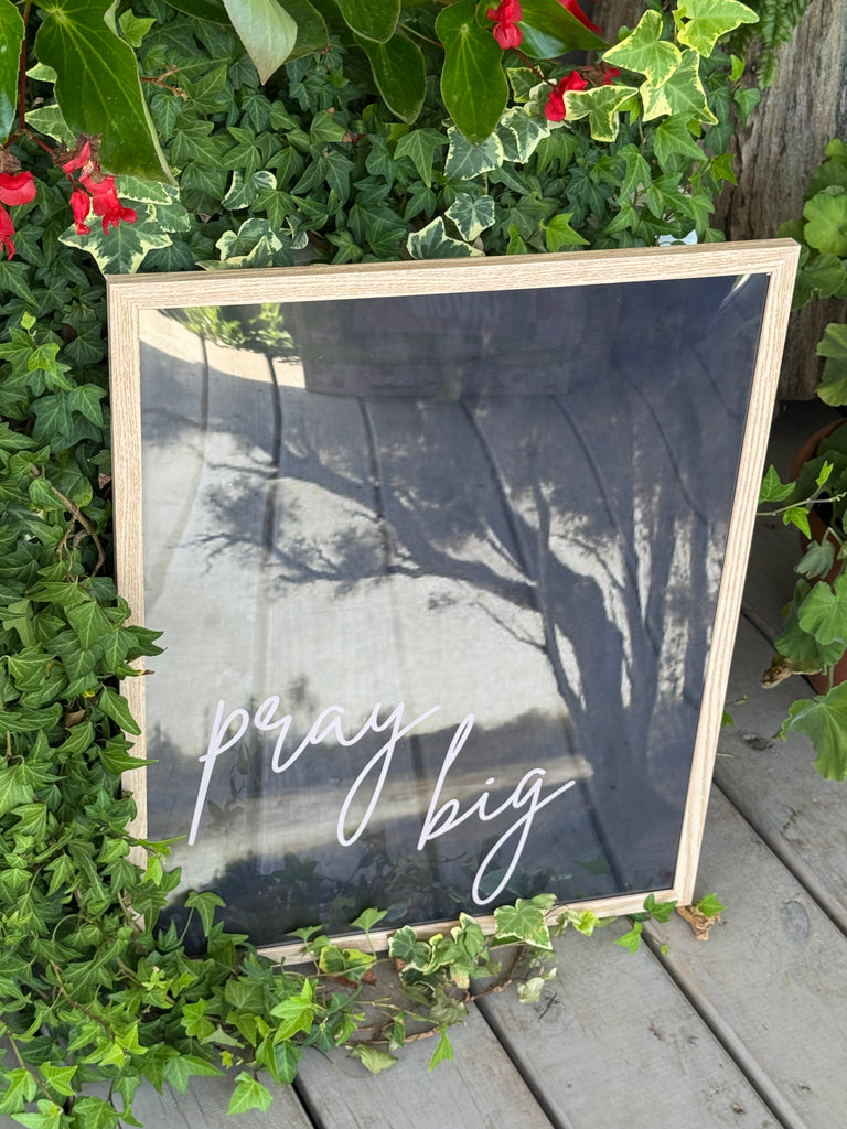 PRAY BIG FRAMED ART