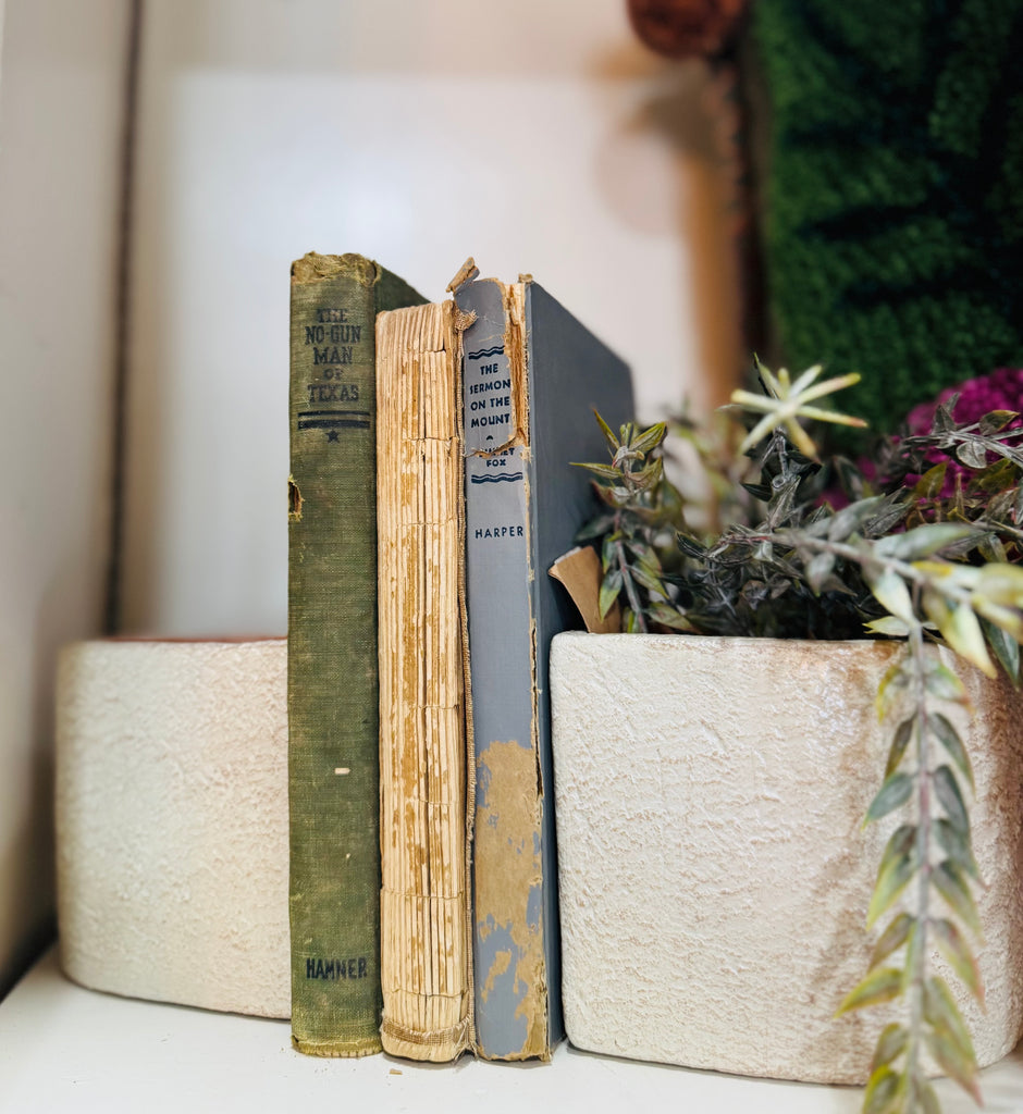 plant pot bookends BOOKEND PLANTERS