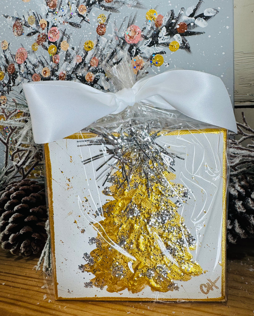 SMALL TINSEL TREE CANVAS