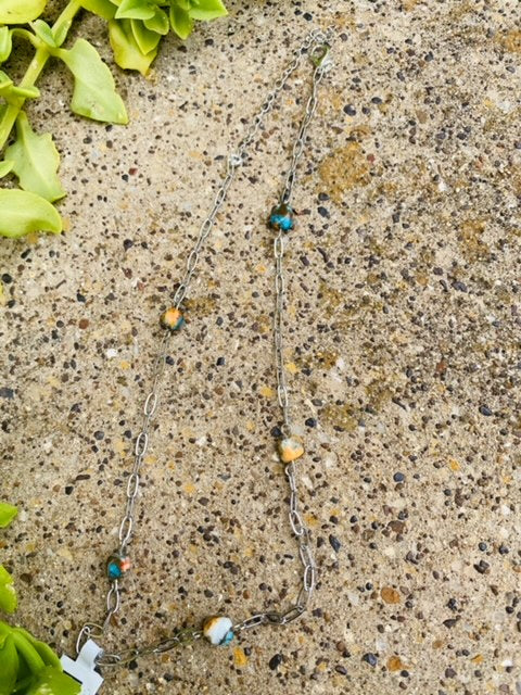 TURQUOISE & SPINY SPRING CHOKER