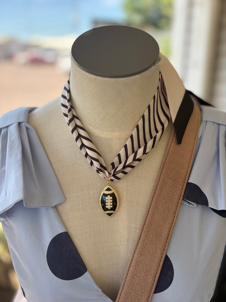 FOOTBALL SCARF NECKLACE