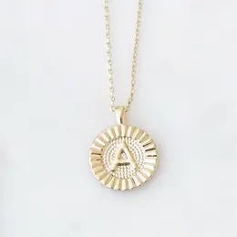 INITIAL COIN PENDANT NECKLACE